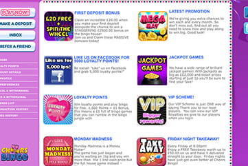 The Variety of Promotions on Cheers Bingo Site